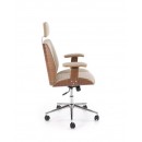 Кресло компьютерное HALMAR TIMBER бежевый/орех